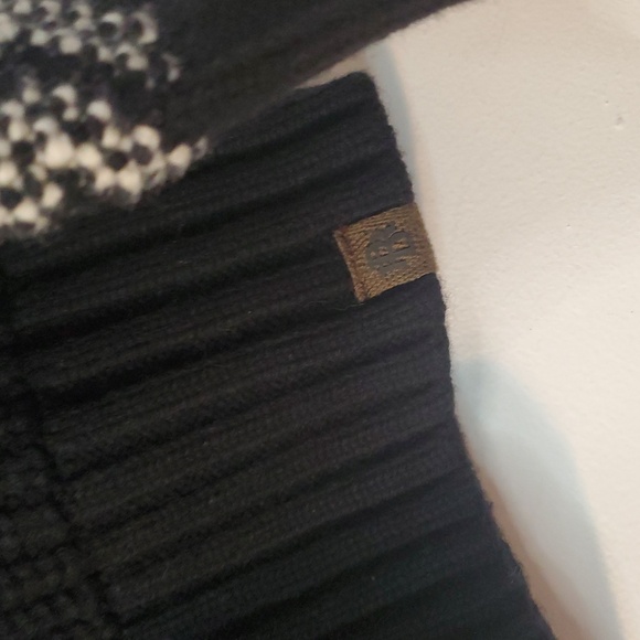 NWT Banana Republic Arran Fair Isle Sweater Size Large Tall Mens Black White - Picture 5 of 13